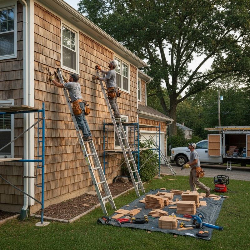 Cedar Siding Staining